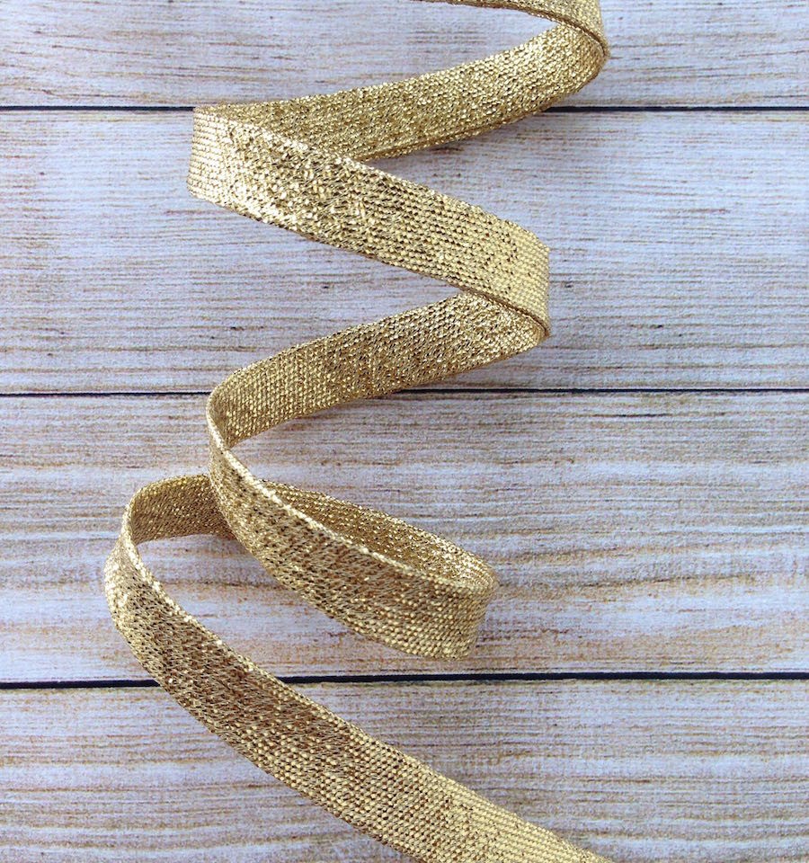 Biais Glitter Or