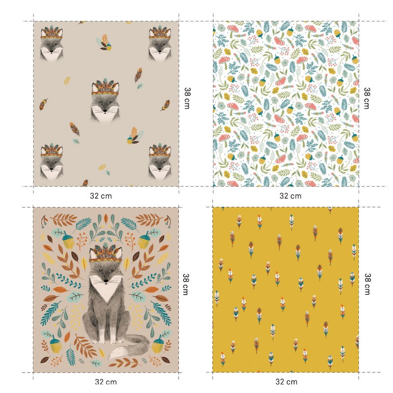 Foxes Panel - Katia Fabrics