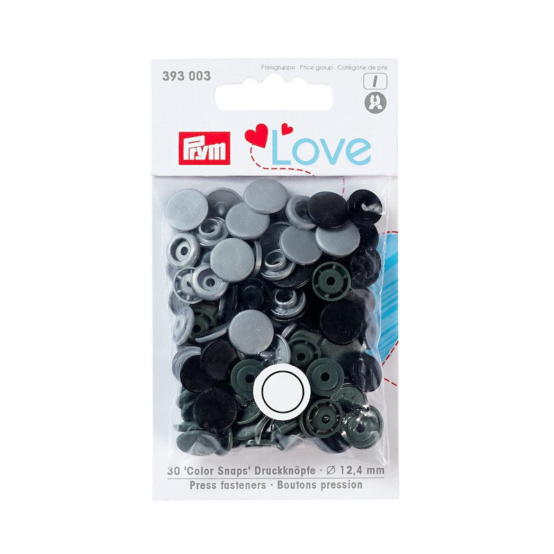 Color Snaps Prym - Gris, Noir