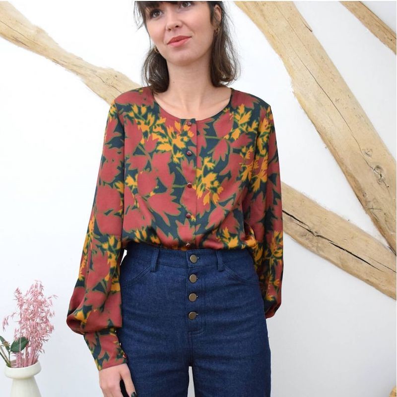 Viscose Estampe pourpré - Cousette