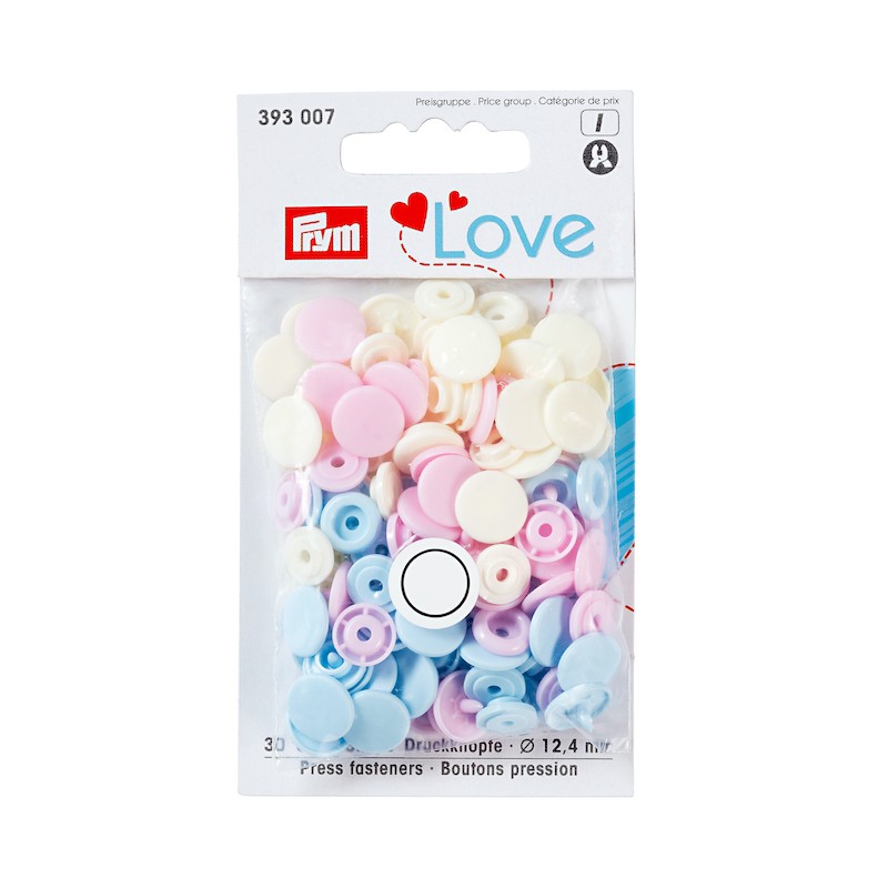 Color Snaps Prym - Rose, bleu
