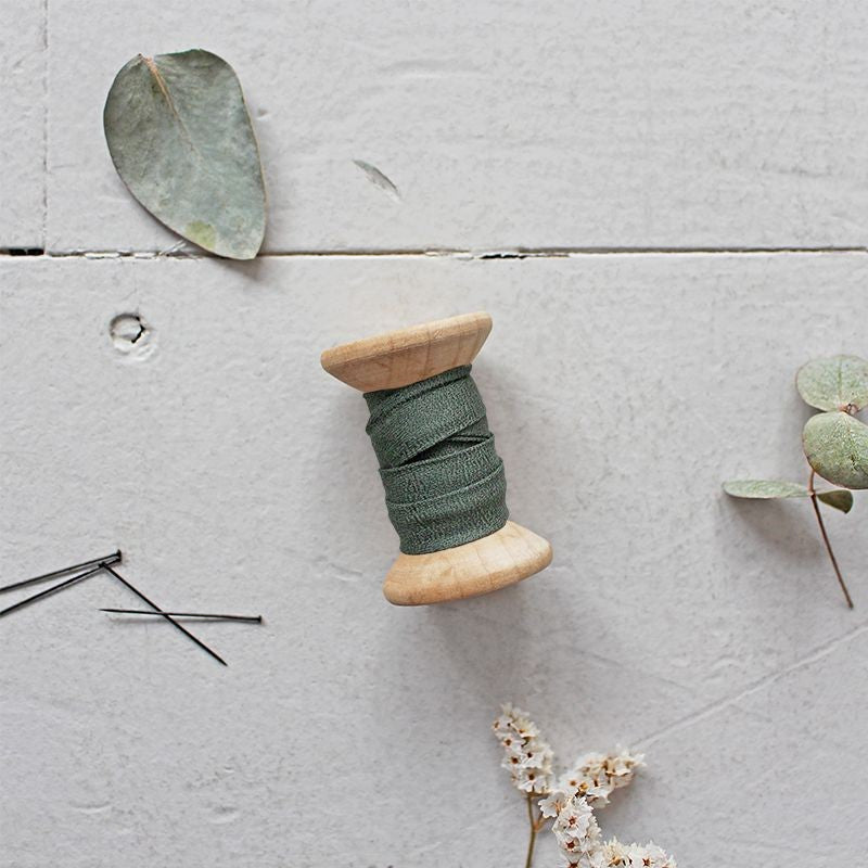 Biais Crêpe Cedar Green - Atelier Brunette