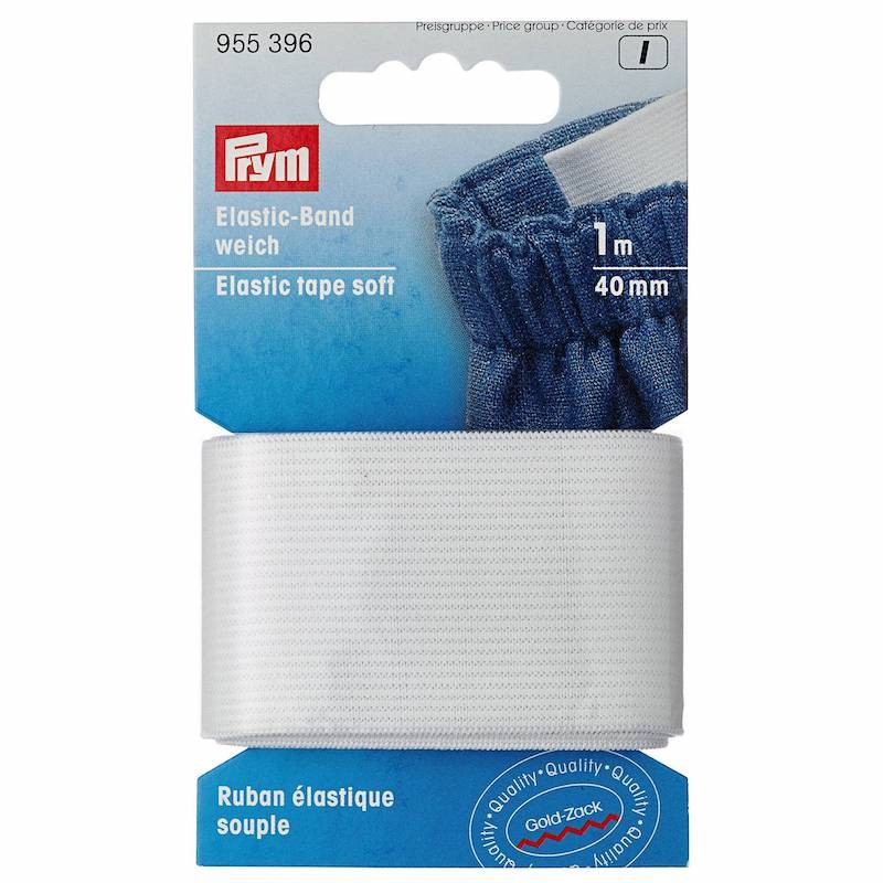 Ceinture élastique, souple, 40mm, blanc