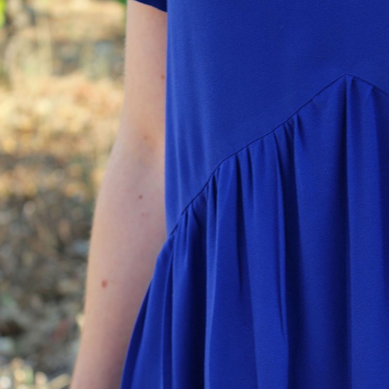 Crêpe de Viscose Bleu Royal - Eglantine & Zoé