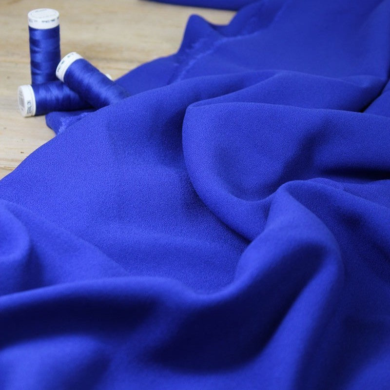 Crêpe de Viscose Bleu Royal - Eglantine & Zoé