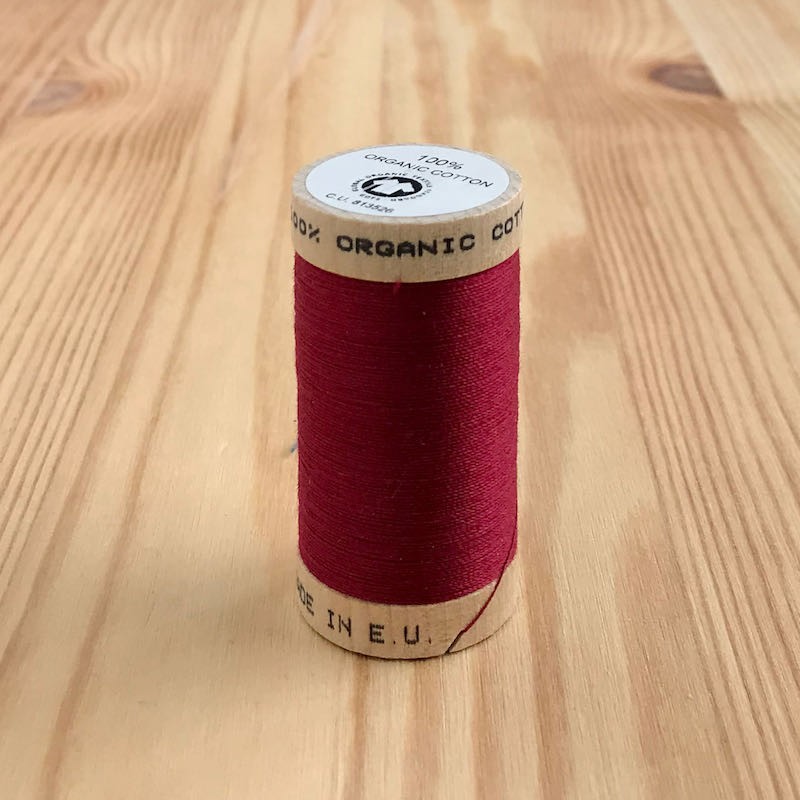 Bobine de Fil 100% Coton Bio - Bordeaux