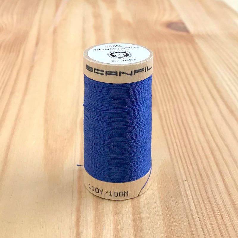 Bobine de Fil 100% Coton Bio - Bleu Royal