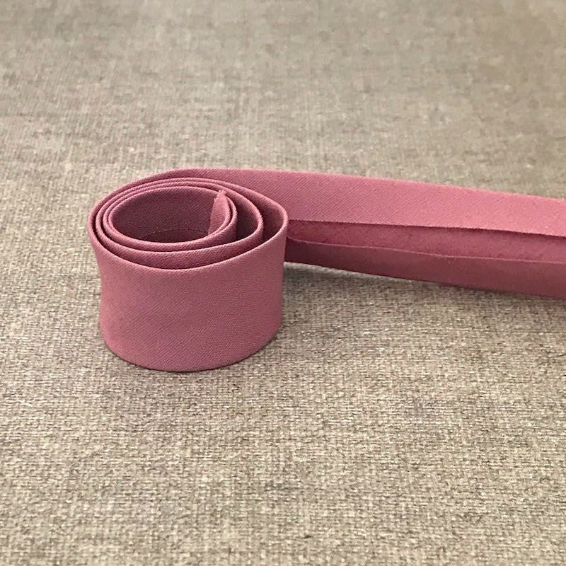 Biais Popeline - Vieux Rose