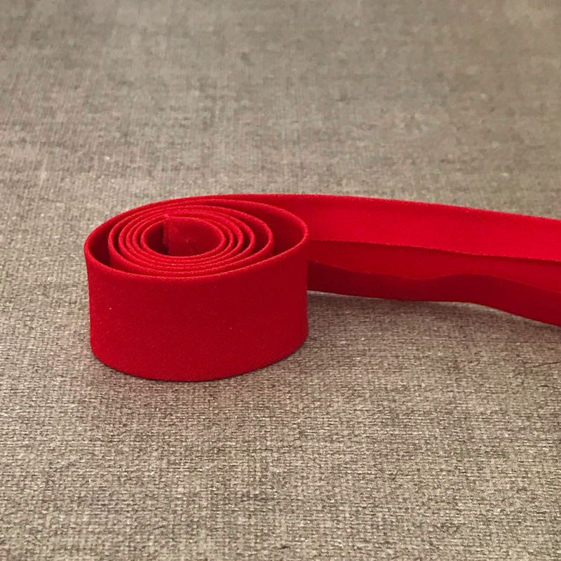 Biais Popeline - Rouge