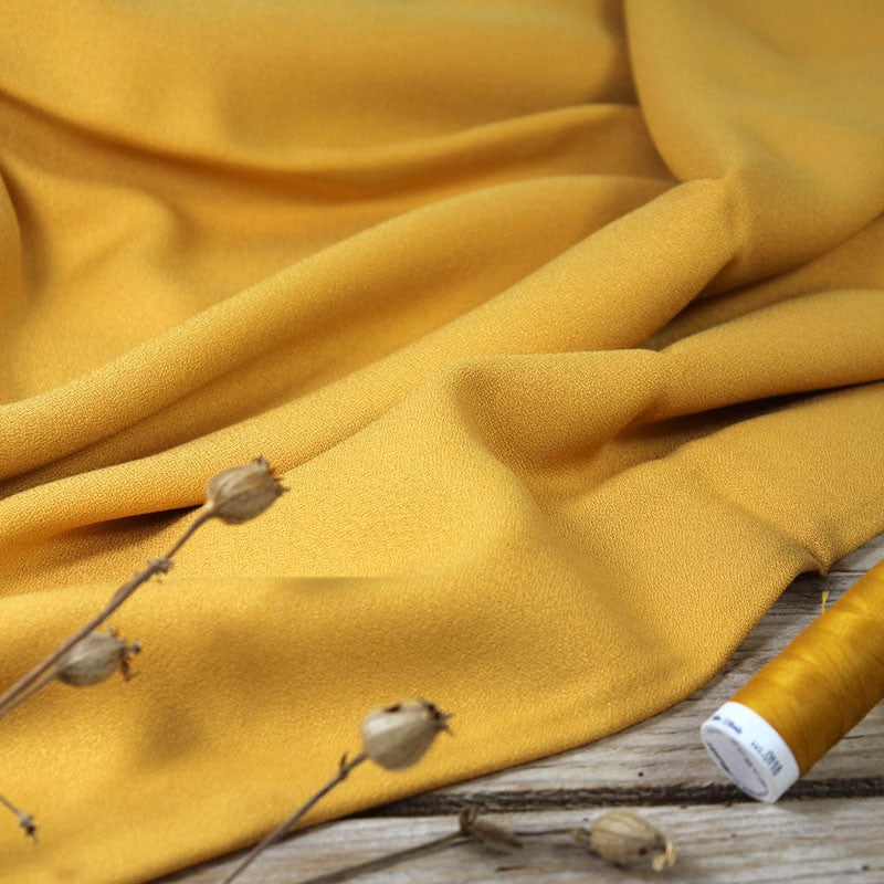 Crêpe de Viscose Jaune Soleil - Eglantine & Zoé