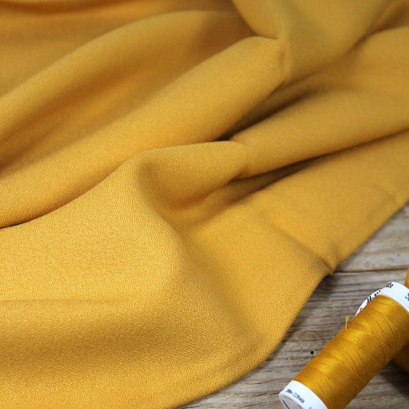 Crêpe de Viscose Jaune Soleil - Eglantine & Zoé