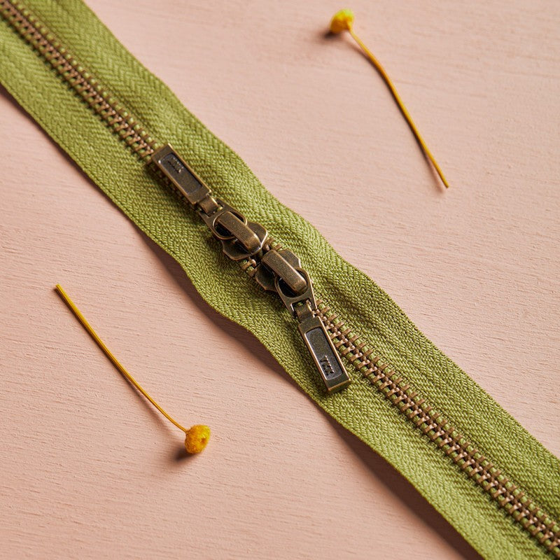 Zip Double Curseur Matcha Leaf - Atelier Brunette