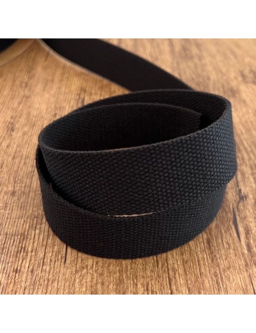 Black cotton webbing