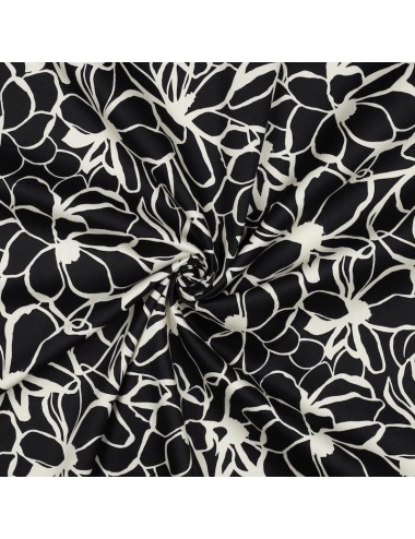 Cotton Satin Magnolia Black...