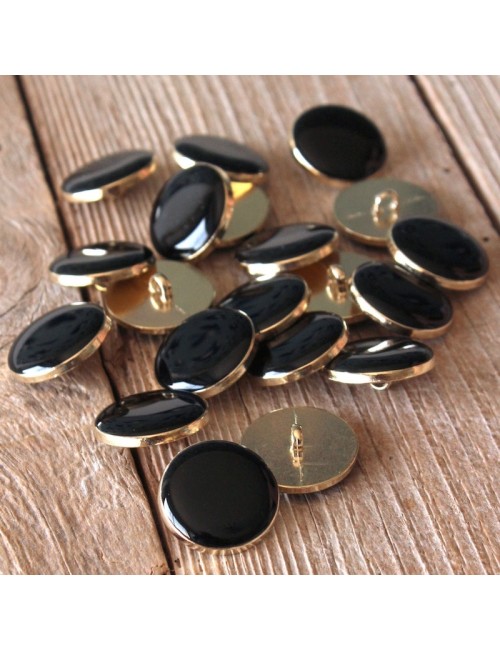 Chic Button Black, Gold -...