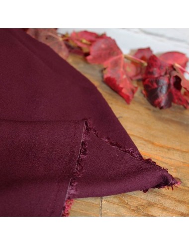 Bordeaux Viscose Crêpe -...