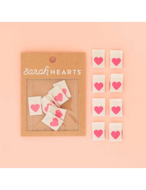 Pink Hearts Label Set -...