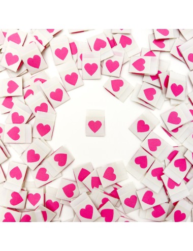 Pink Hearts Label Set -...