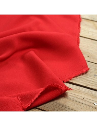 Vermilion Red Viscose Crêpe...