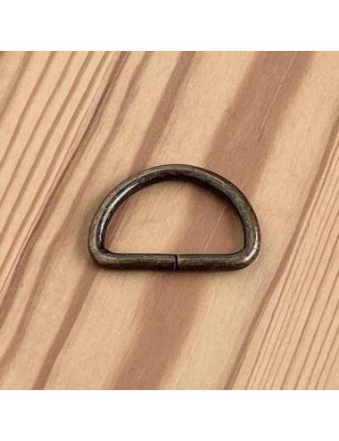 Metal D-ring -  antique brass