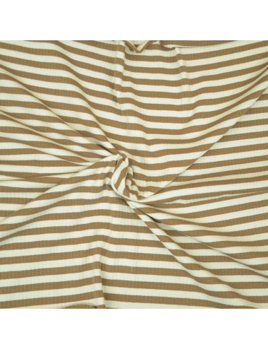 Rib Stripe Jersey - Caramel