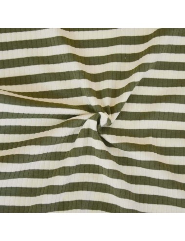 Rib Stripe Jersey - Khaki