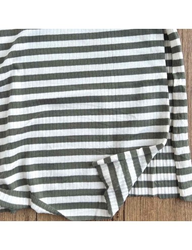 Rib Stripe Jersey - Khaki