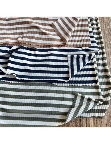 Rib Stripe Jersey - Khaki