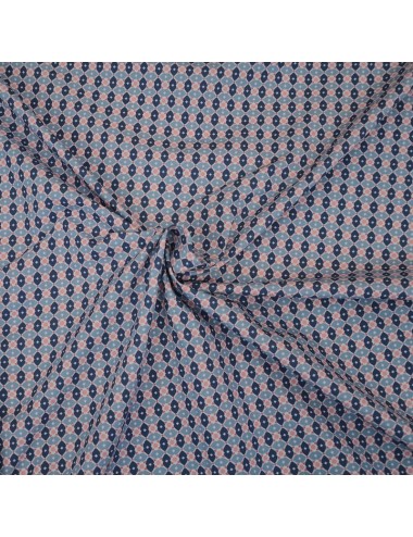 Blue poplin, rhombuses