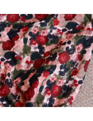 Viskose Twill Flower Drips...