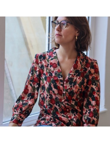 Twill Viscose Flower Drips...