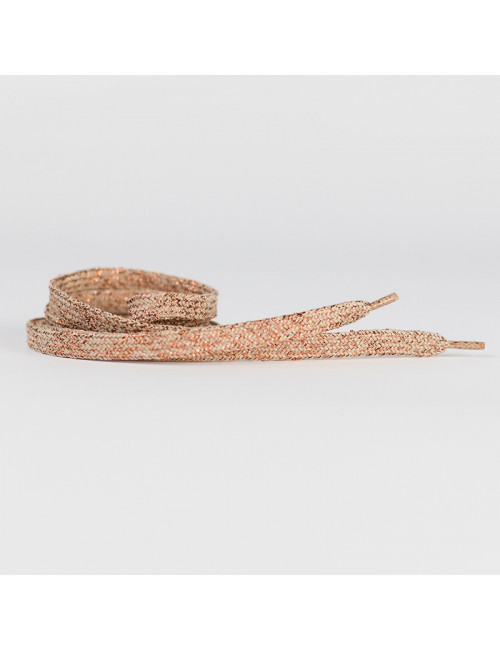 Shoelaces - Grayed Pink with Copper Lurex