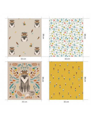 Foxes Panel - Katia Fabrics