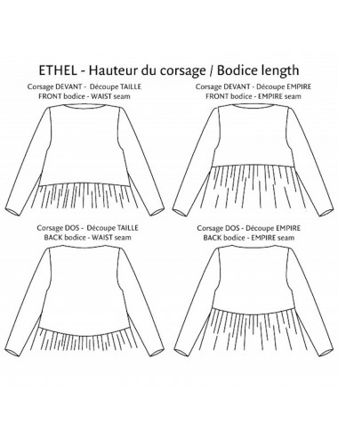 ETHEL blouse, dress - P&M Patterns