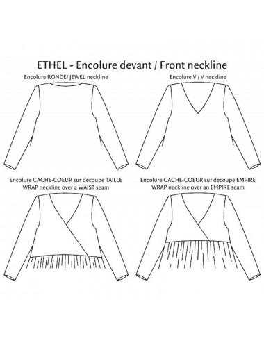 ETHEL Bluse, Kleid - P&M Patterns