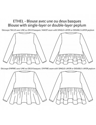 Blouse, Robe ETHEL - Patrons p&m