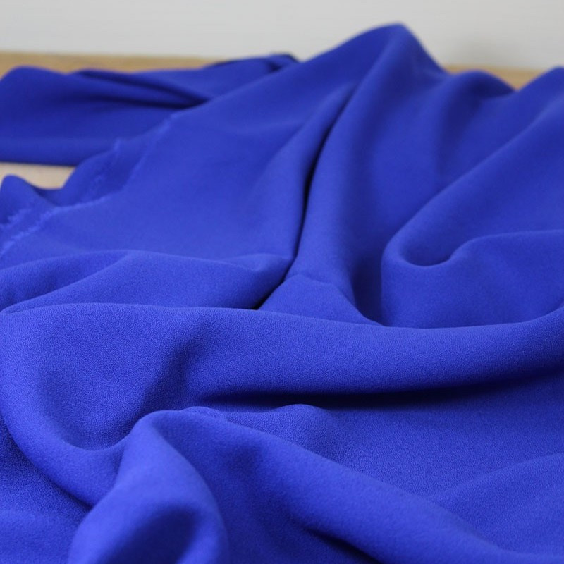 Crêpe de Viscose Bleu Royal - Eglantine & Zoé