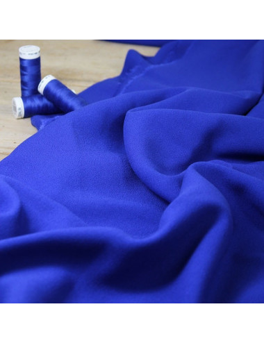 Crêpe de Viscose Bleu Royal - Eglantine & Zoé