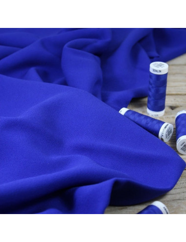 Royal Blue Viscose Crêpe - Eglantine & Zoé