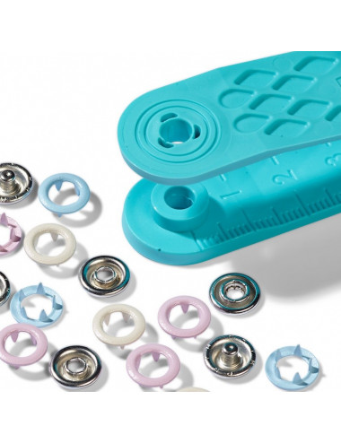 Press fasteners for Jersey - Pink, Blue