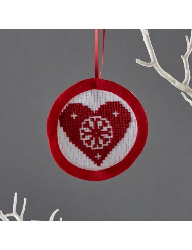 Buttonbag Mini Christmas Heart Decoration