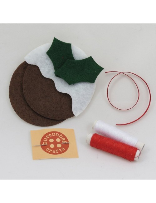 Buttonbag Mini Christmas Pudding Decoration