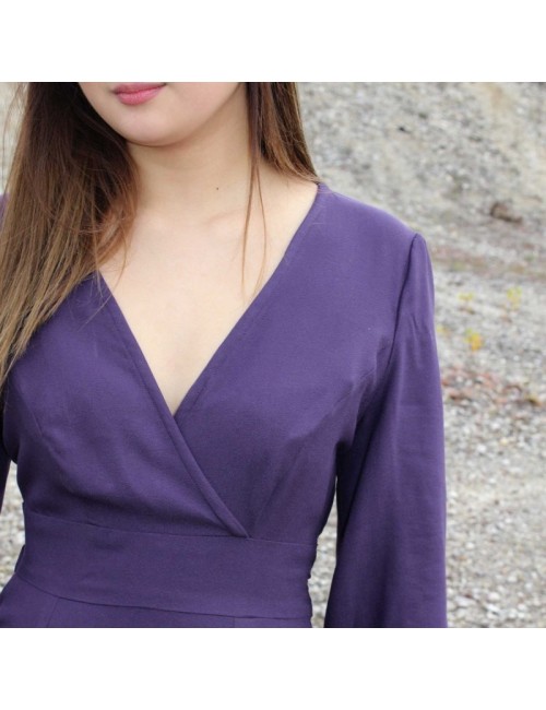 Crêpe de Viscose Violet - Eglantine & Zoé