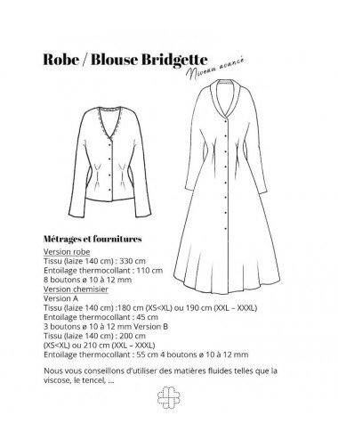 Bridgette Kleid, Bluse - Cousette