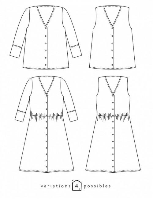 ANAE Blouse, Dress - Atelier Scämmit