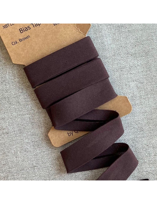 Cotton bias tape - Brown