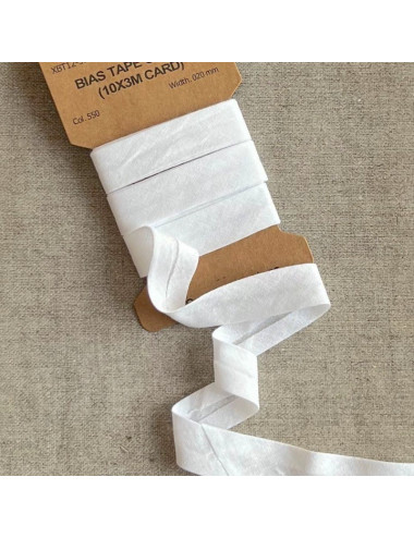Cotton bias tape - White