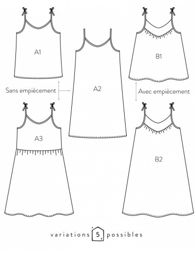 CREPUSCULE dress, top - Atelier Scämmit