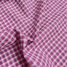 Tissu carreaux shiny Magenta - Cousette