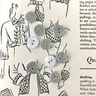 Bouton rond à paillettes - Argent